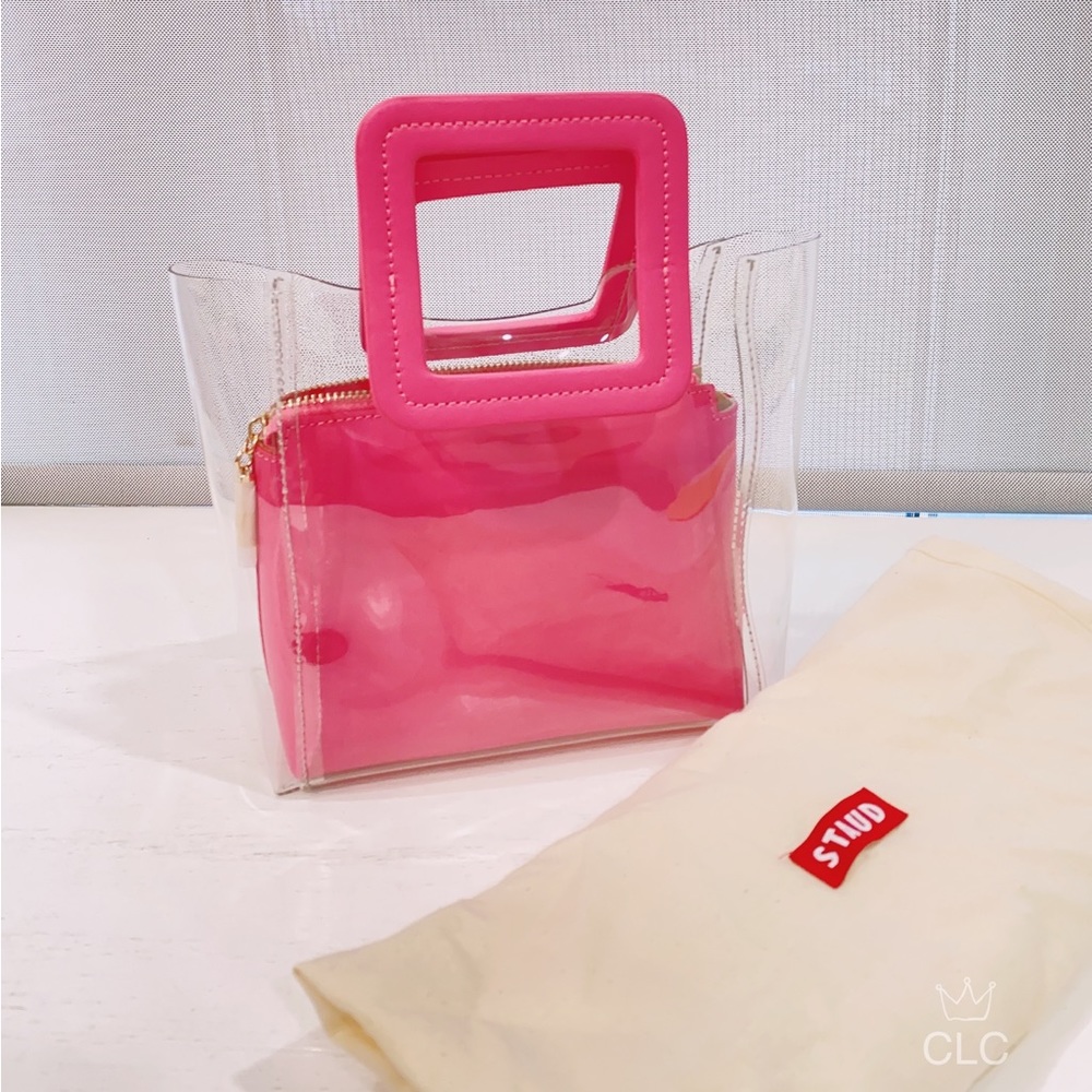 NEW Staud Shirley PVC Tote with Pouch